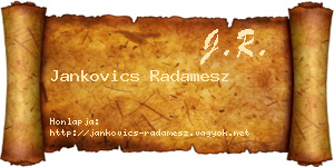 Jankovics Radamesz névjegykártya